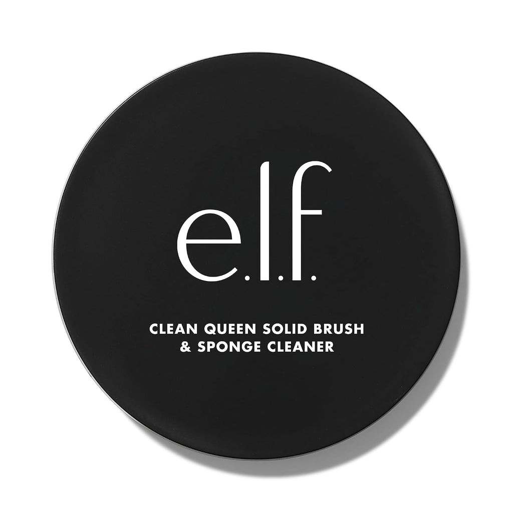e.l.f. Clean Queen Solid Brush & Sponge Cleaner. Cleanses Face & Eye Makeup Brushes & Sponges. Nourishing. Non-Damaging Formula. Vegan & Cruelty-Free