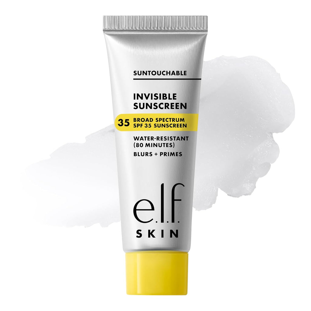 e.l.f. SKIN Suntouchable Invisible SPF 35 Sunscreen | Lightweight Gel for Under Makeup. Daily Face Sunscreen for Women. Vegan & Cruelty-Free