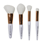 e.l.f. Rose Gold Travel Brush Kit | 4-Piece Brush Set For Concealer. Blush. Highlighter. Eyeshadow & more. Travel-Sized. Vegan & Cruelty-Free