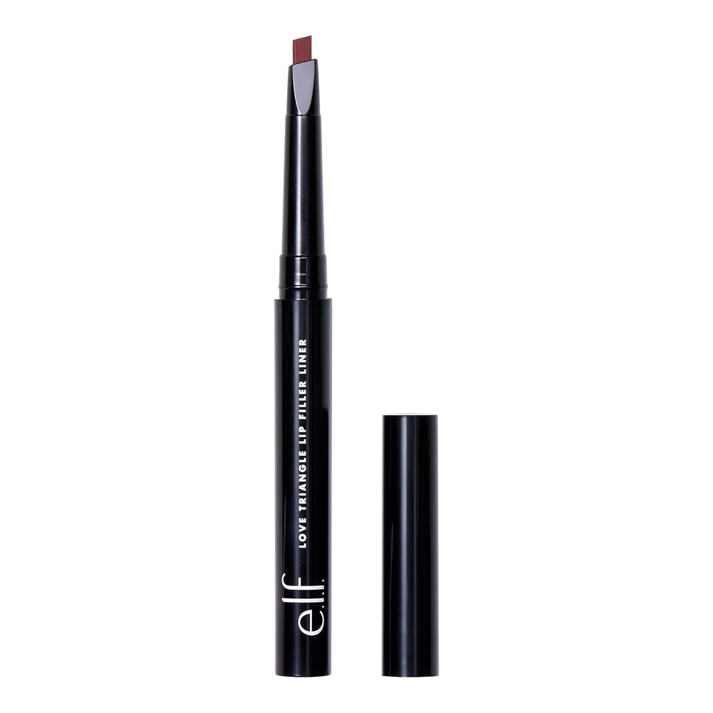 e.l.f. Love Triangle Lip Filler Liner. 2-in-1 Lipliner Pencil For Sculpting & Filling. Long-Lasting Intense Color. Vegan & Cruelty-Free. Plum