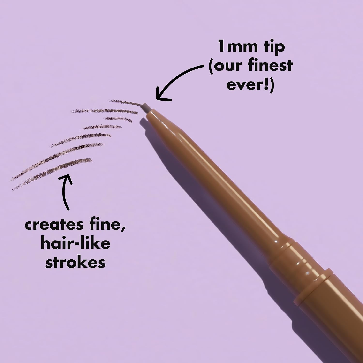 e.l.f. Micro-Fine Brow Pencil. Black | Waterproof Brow Color & Spoolie For Shaping Brows & Creating A Feathered Natural-Looking Finish. Vegan & Cruelty-Free