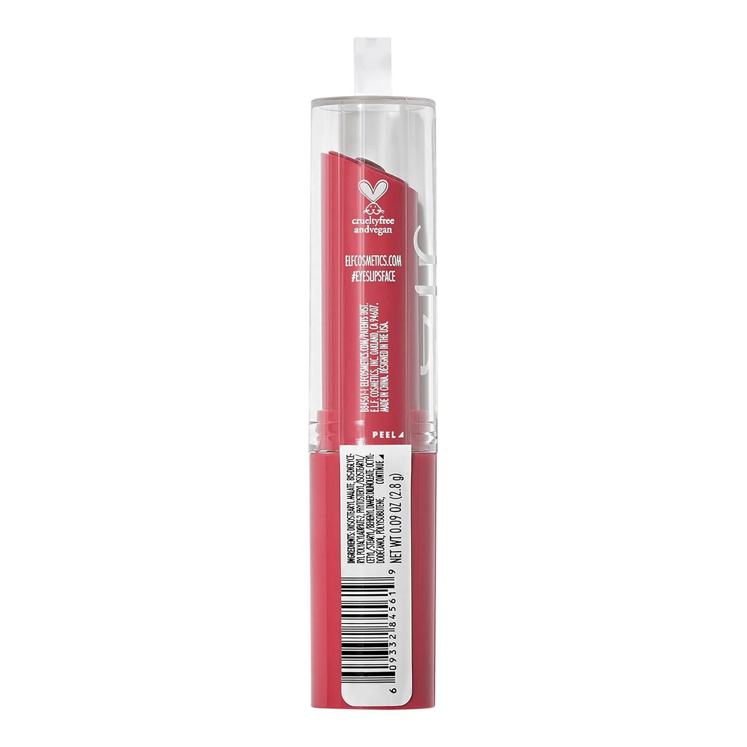 e.l.f. Hydrating Core Lip Shine with Shea Butter & Vitamin E. Tinted Lip Balm for A Smooth. Glossy Finish & Long-Lasting Moisture. Lovely Light Red