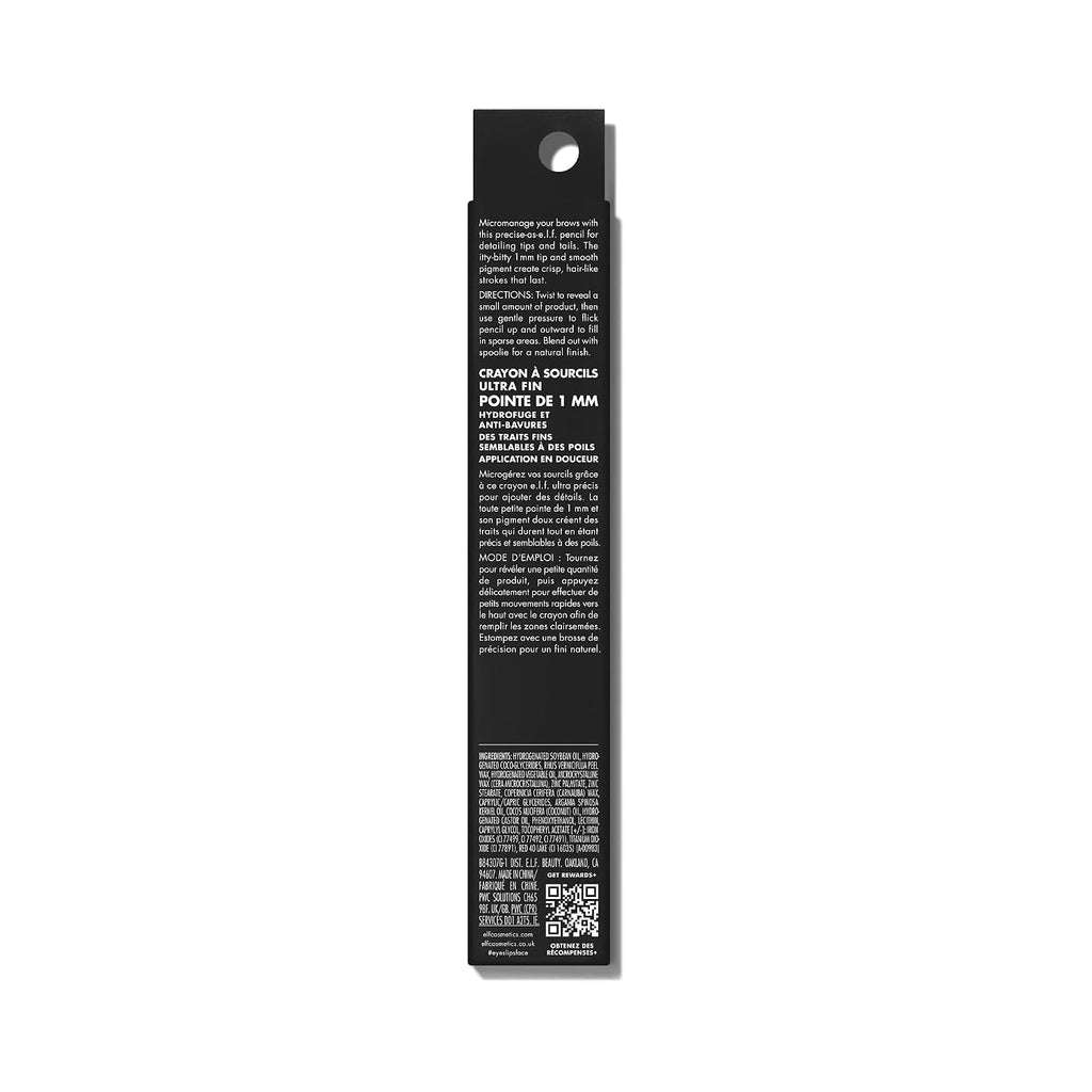 e.l.f. Micro-Fine Brow Pencil. Deep Brown | Waterproof Brow Color & Spoolie For Shaping Brows & Creating A Feathered Natural-Looking Finish. Vegan & Cruelty-Free
