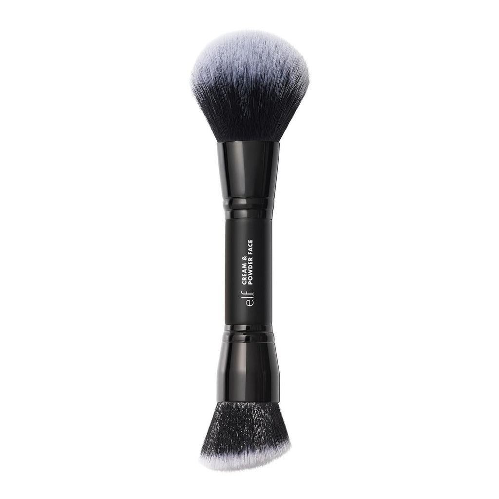 e.l.f. Dual-Ended Cream + Powder Brush | Two-in-One Makeup Brush For Creating A Gorgeous. Airbrushed-looking Complexion. Vegan & Cruelty-free