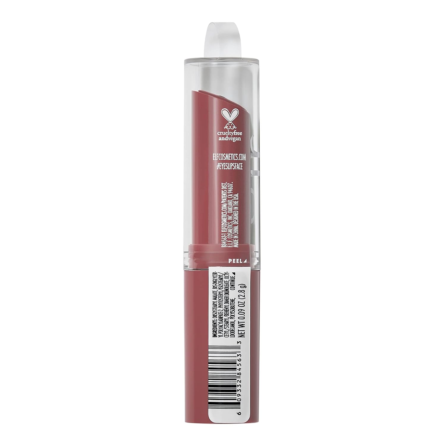 e.l.f. Hydrating Core Lip Shine with Shea Butter & Vitamin E. Tinted Lip Balm for A Smooth. Glossy Finish & Long-Lasting Moisture. Happy Dusty Rose