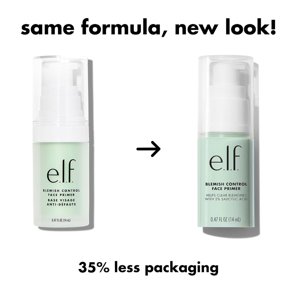 e.l.f. Blemish Control Face Primer. Soothing & Hydrating Makeup Primer For Fighting Blemishes. Grips Makeup To Last. Vegan & Cruelty-free. Small