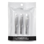 e.l.f. Tweezer Trio Kit. Three Mini Eyebrow Tweezers For Shaping. Defining & Grooming Brows. Great For Touchups On The Go. Vegan & Cruelty-Free