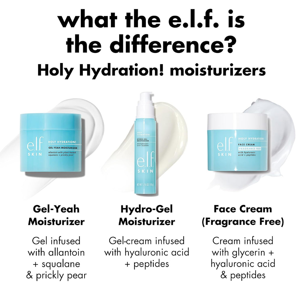 e.l.f. SKIN Holy Hydration! Gel-Yeah Moisturizer | Lightweight Moisturizer For Plump. Hydrated Skin. Infused With Squalane. Vegan & Cruelty-free