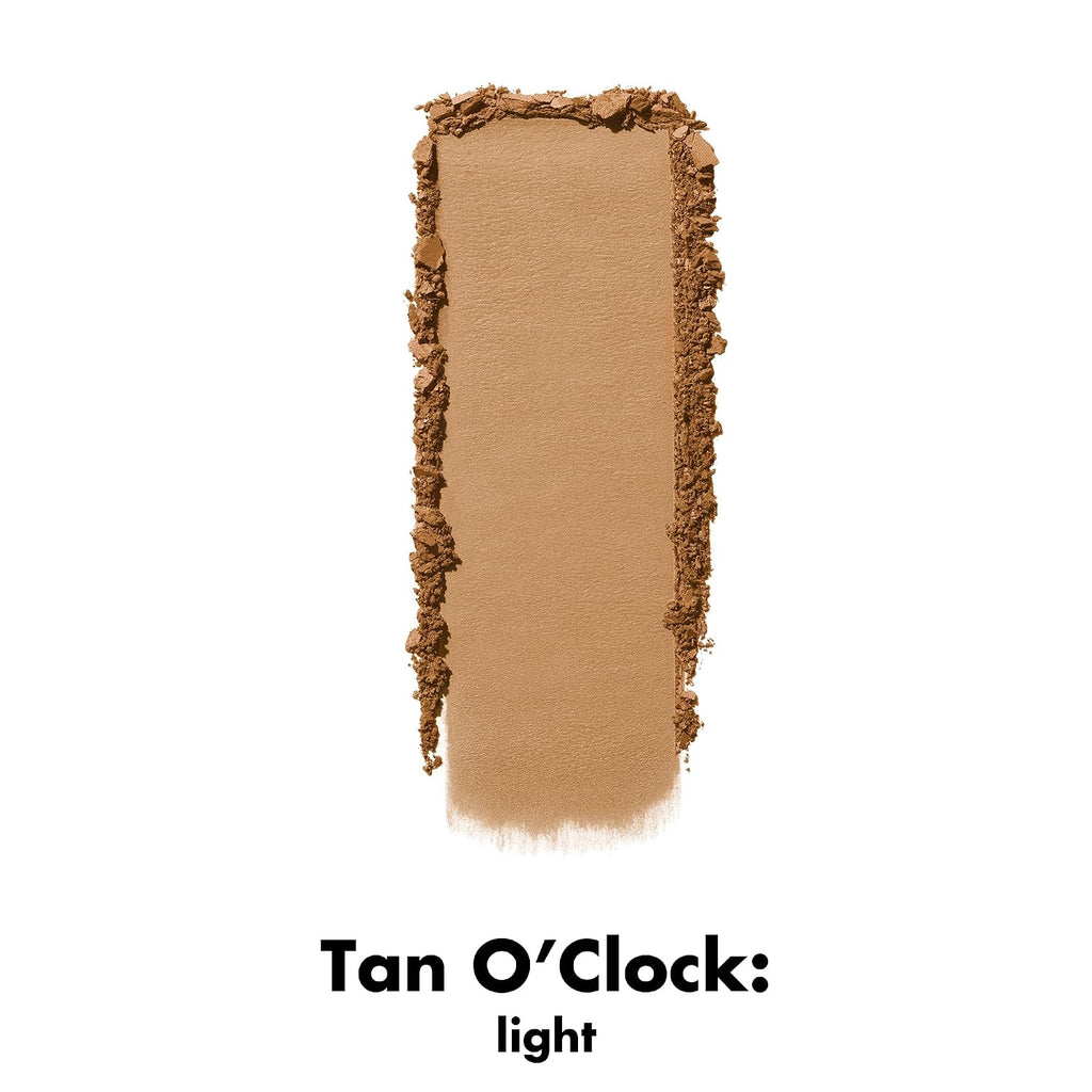 e.l.f. Primer-Infused Bronzer. Tan O'Clock | Long-Lasting. Lightweight & Buildable Powder Bronzer. Delivers A Matte Finish. Vegan & Cruelty-Free. Tan O' Clock