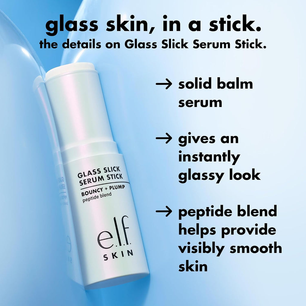 e.l.f. SKIN Glass Slick Serum Stick | Balm Face Serum. Helps Visibly Plump & Smooth Complexion with Nourishing Peptides. Vegan & Cruelty-Free