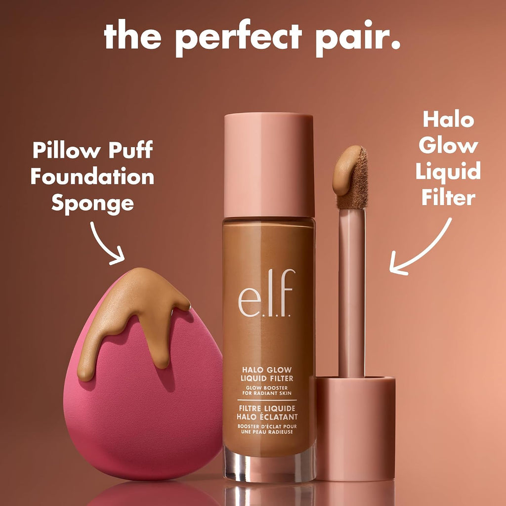 e.l.f. Pillow Puff Foundation Sponge | Bouncy. Ultra-Soft Foam Makeup Sponge For Liquid Foundation. Creates An Airbrushed Finish. Vegan & Cruelty-Free