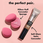 e.l.f. Pillow Puff Concealer Sponge. Beauty Blender For Streak-Free. Even. Makeup Application With Airbrushed Finish. Latex-Free. Vegan & Cruelty-Free