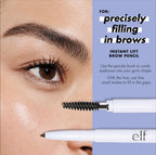 e.l.f. Instant Lift Brow Pencil. Dual-Sided. Deep Brown | Retractable Precision-Tip Brow Pencil with Grooming Spoolie for Buildable Natural-Looking Color. Vegan & Cruelty-Free
