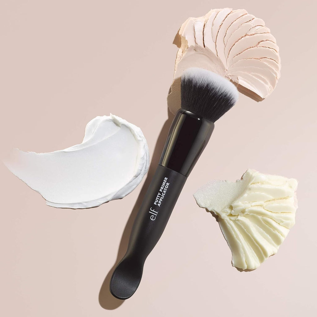 e.l.f. Putty Primer Brush & Applicator. Dual-Ended Makeup Tool For Applying e.l.f. Putty Products. Made With Synthetic Bristles. Vegan & Cruelty-Free