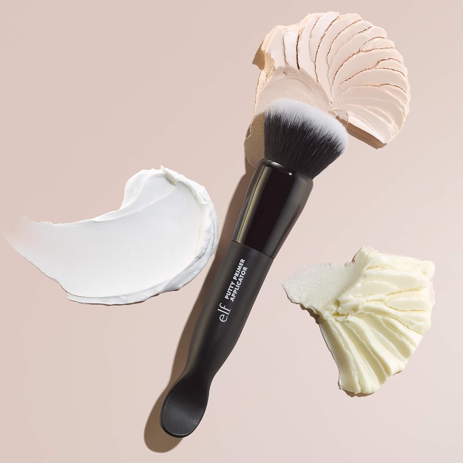 e.l.f. Putty Primer Brush & Applicator. Dual-Ended Makeup Tool For Applying e.l.f. Putty Products. Made With Synthetic Bristles. Vegan & Cruelty-Free
