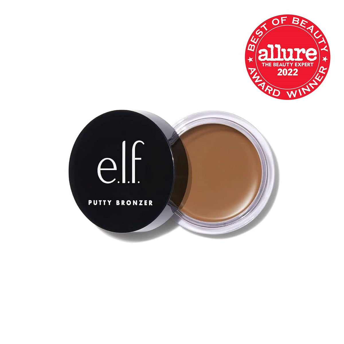 e.l.f. Putty Bronzer. Creamy & Highly Pigmented Formula. Creates a Long-Lasting Bronzed Glow. Infused with Argan Oil & Vitamin E. Golden Daze. 0.35 Oz (10g)
