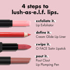 e.l.f. Cream Glide Lip Liner. Creamy High-Pigment. Mauve Aside | Semi-Matte Finish. Creamy Application. Smooth Glide Lip Pencil. Defines & Shapes. Vegan & Cruelty-Free