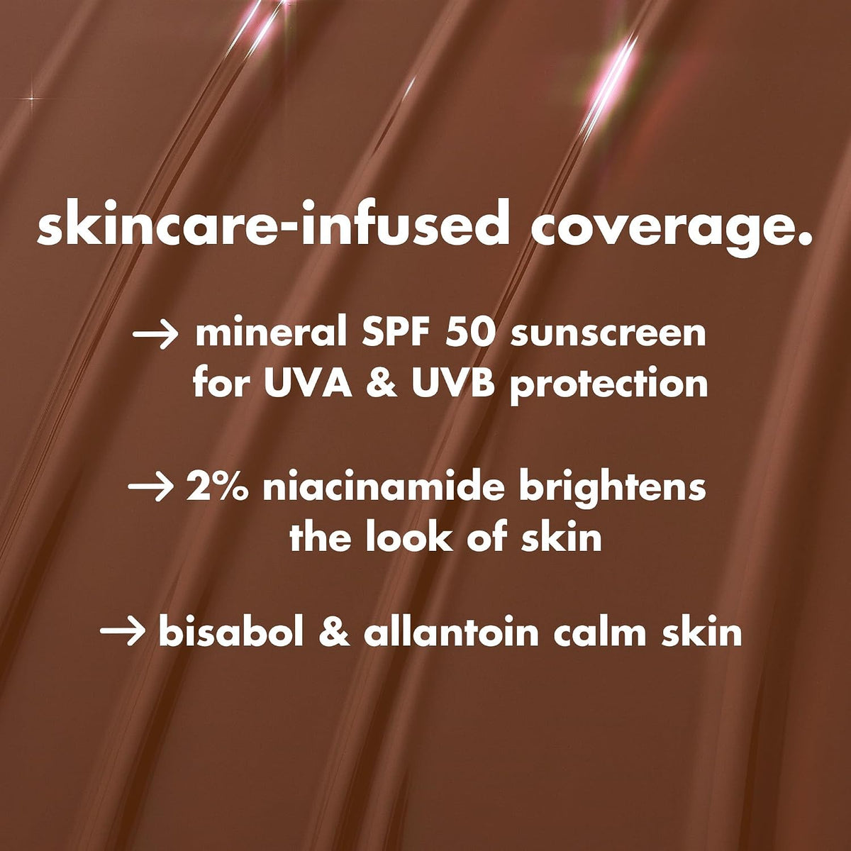 e.l.f. Halo Glow Skin Tint SPF 50. Hydrating & Tinted. 5 Light Warm | Lightweight Buildable Coverage. Dewy. Hydrated Finish. Broad-Spectrum SPF 50. Zinc Oxide & Niacinamide. Vegan & Cruelty-Free