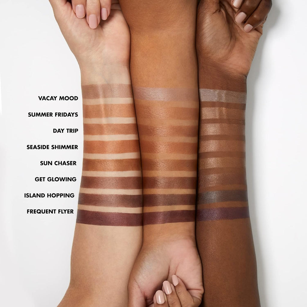 e.l.f. Luminous Putty Bronzer. Lightweight Putty-to-Powder Bronzer For A Radiant. Glowing Finish. Highly Pigmented. Vegan & Cruelty-Free. Frequent Flyer