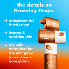 e.l.f. SKIN Bronzing Drops. Pure Gold (Golden Bronze Shimmer) | Liquid Face Tinted Serum with Vitamin E & Sunflower Oil. Shimmer Finish. Vegan & Cruelty-Free. Pure Gold