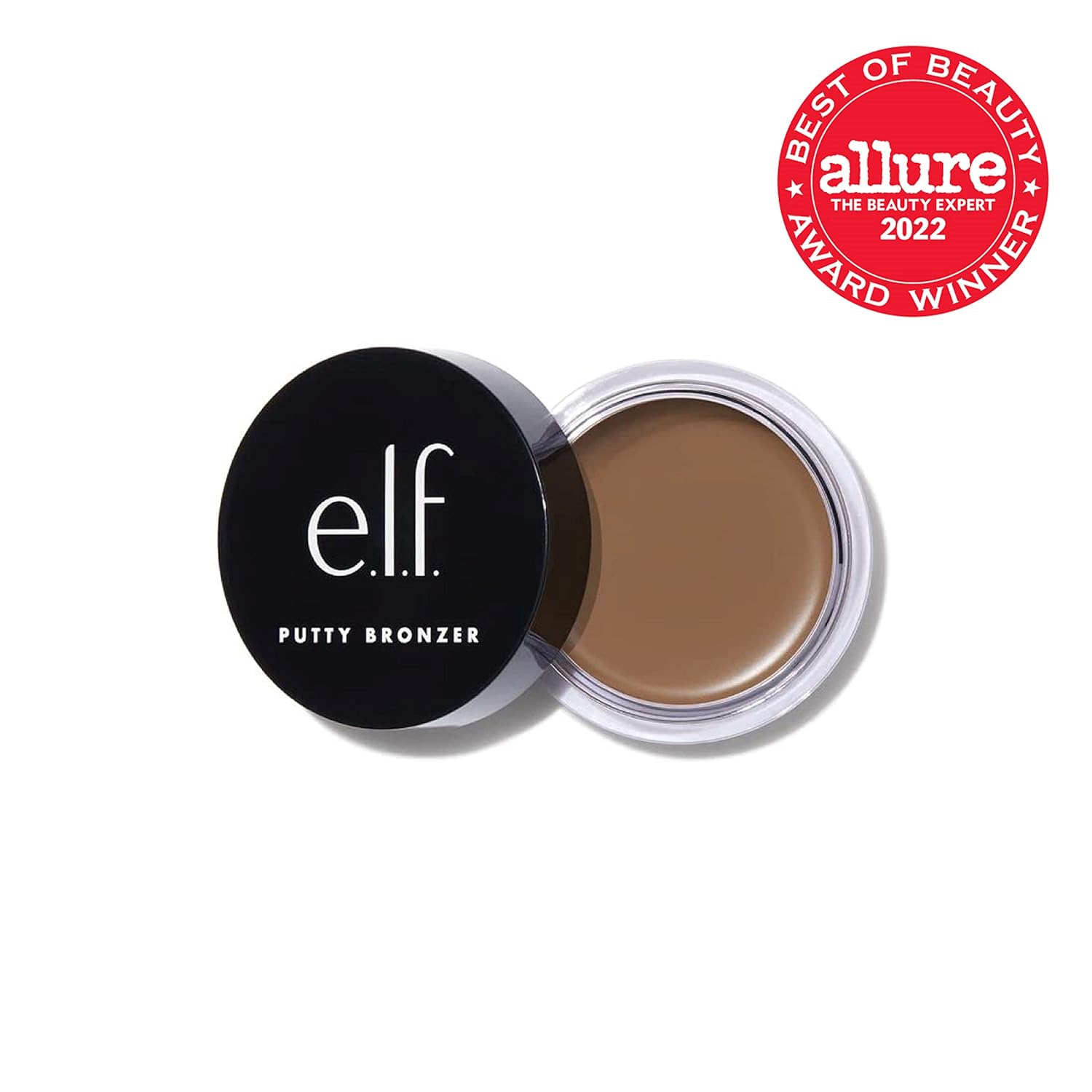 e.l.f. Putty Bronzer. Creamy & Highly Pigmented Formula. Creates a Long-Lasting Bronzed Glow. Infused with Argan Oil & Vitamin E. Honey Drip. 0.35 Oz (10g)