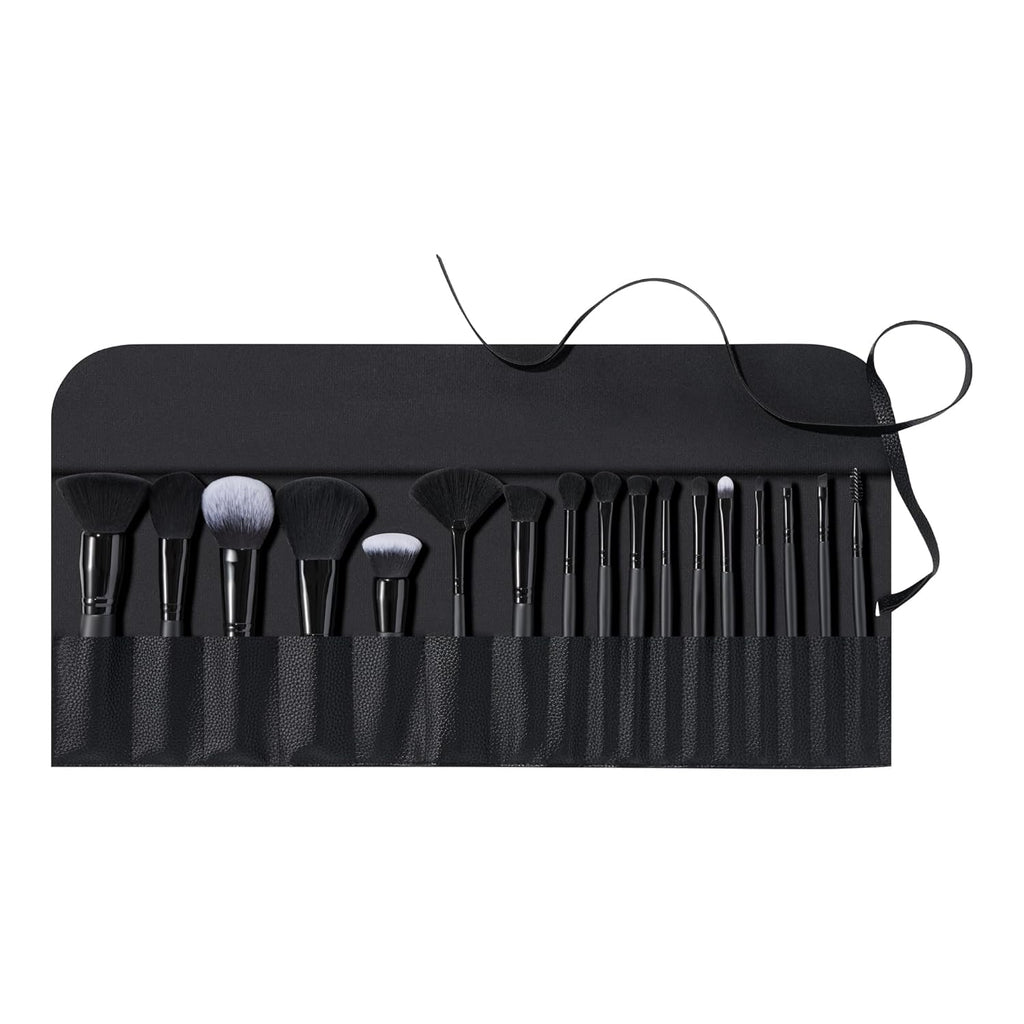 e.l.f. Ultimate Makeup Brush Set & Travel Roll. 17-Piece Brush Kit. Brushes For Eyeshadow. Foundation. Powder. Concealer & more. Vegan & Cruelty-Free