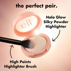e.l.f. Halo Glow Silky Powder Highlighter. Long-Lasting Luminous Face Finish. Cake-Resistant With Micro-Shimmer. Vegan & Cruelty-Free. Bronzed Baddie