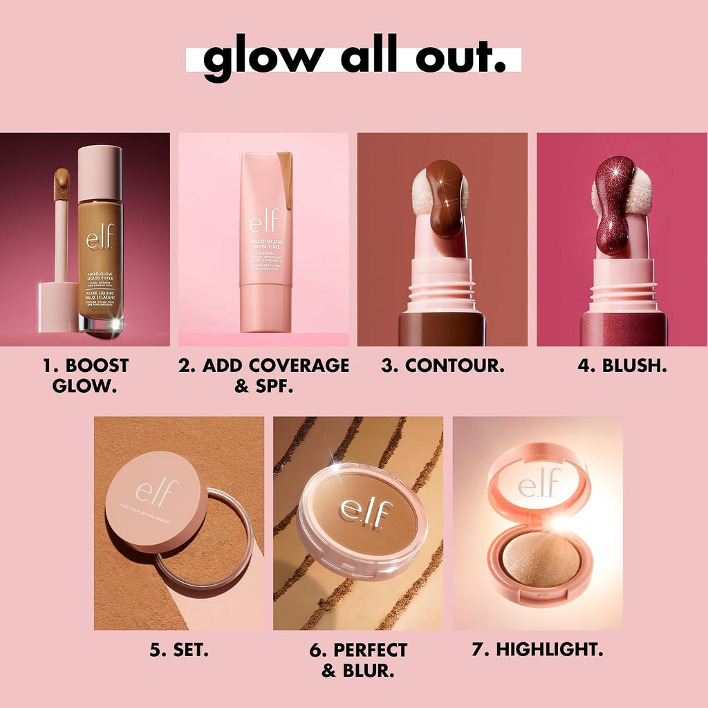 e.l.f. Halo Glow Soft Focus Setting Powder. Silky & Creates Soft Glow Without Shine. Smooths Pores & Lines. Vegan & Cruelty-Free. Deep/Rich