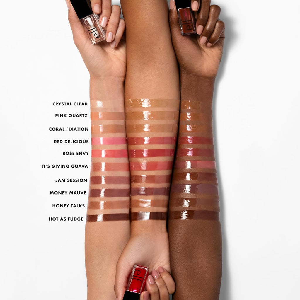 e.l.f. Glow Reviver Lip Oil. Tinted. Hydrating & Non-Sticky. Jam Session | High-Shine Tinted Lip Oil. Hydrating. Infused with Jojoba & Nourishing Oils. Glossy Formula. Vegan & Cruelty-Free
