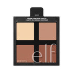 e.l.f. Cream Contour Palette. 4 Shades. Easy to Apply. Blendable. Buildable. Highlights. Contours. Sculpts. Sharpens. Bronzes. Compact. All-Day Wear. Travel-Friendly. 0.43 Oz