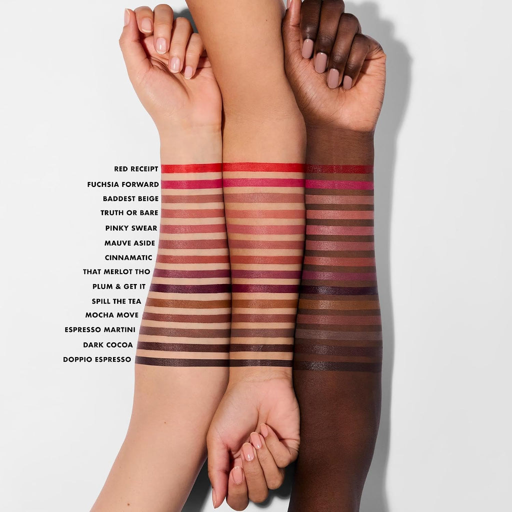 e.l.f. Cream Glide Lip Liner. Creamy High-Pigment. Red Receipt | Semi-Matte Finish. Creamy Application. Smooth Glide Lip Pencil. Defines & Shapes. Vegan & Cruelty-Free