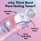 e.l.f. SKIN Thirst Burst Pore-fecting Toner. Hydrating for Face. Smooths. Plumps & Minimizes Pores. Infused with Salicylic Acid. Vegan & Cruelty-Free