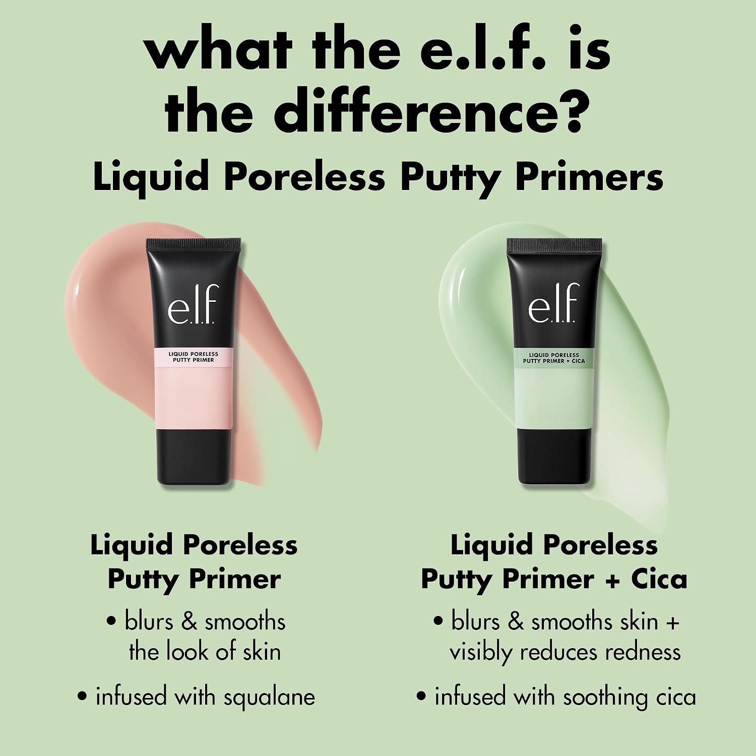 e.l.f. Liquid Poreless Putty Primer + Cica | Face Primer For Gripping Makeup. Visibly Reducing Redness & Soothing Skin. Vegan & Cruelty-Free