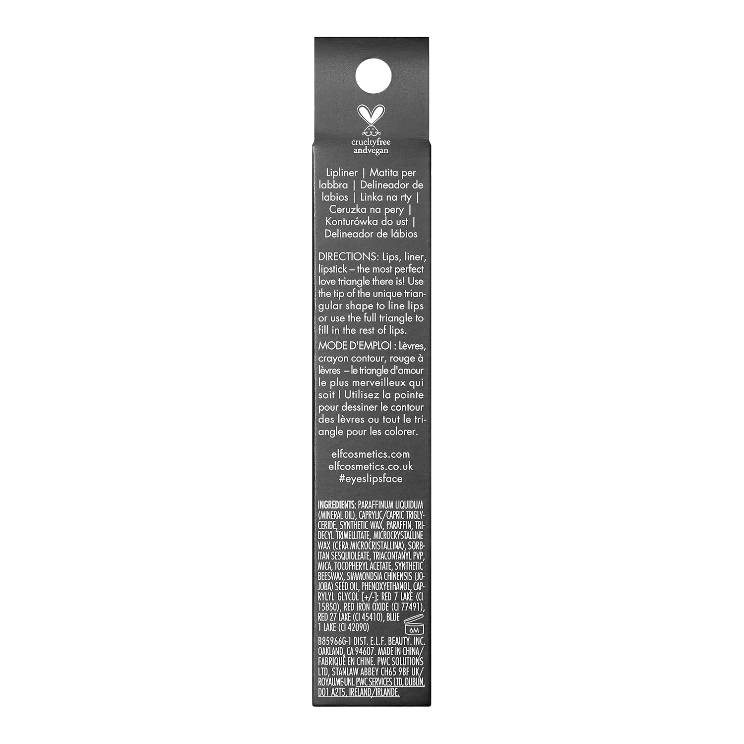 e.l.f. Love Triangle Lip Filler Liner. 2-in-1 Lipliner Pencil For Sculpting & Filling. Long-Lasting Intense Color. Vegan & Cruelty-Free. Soft Pink