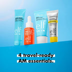 e.l.f. SKIN Wake the e.l.f. Up Skincare Kit | Travel-Size Hydrating Face Cleanser. Sunscreen. Moisturizer & Brightening Serum. Vegan & Cruelty-Free