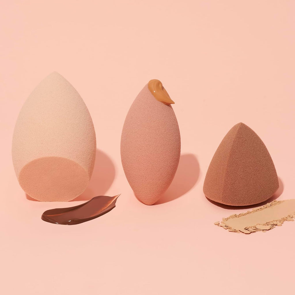 e.l.f. Total Sponge Set. Multi-use Makeup Sponge Set For Flawless Blending. Great For Powder Or Liquid Concealer & Foundation. Vegan & Cruelty-Free