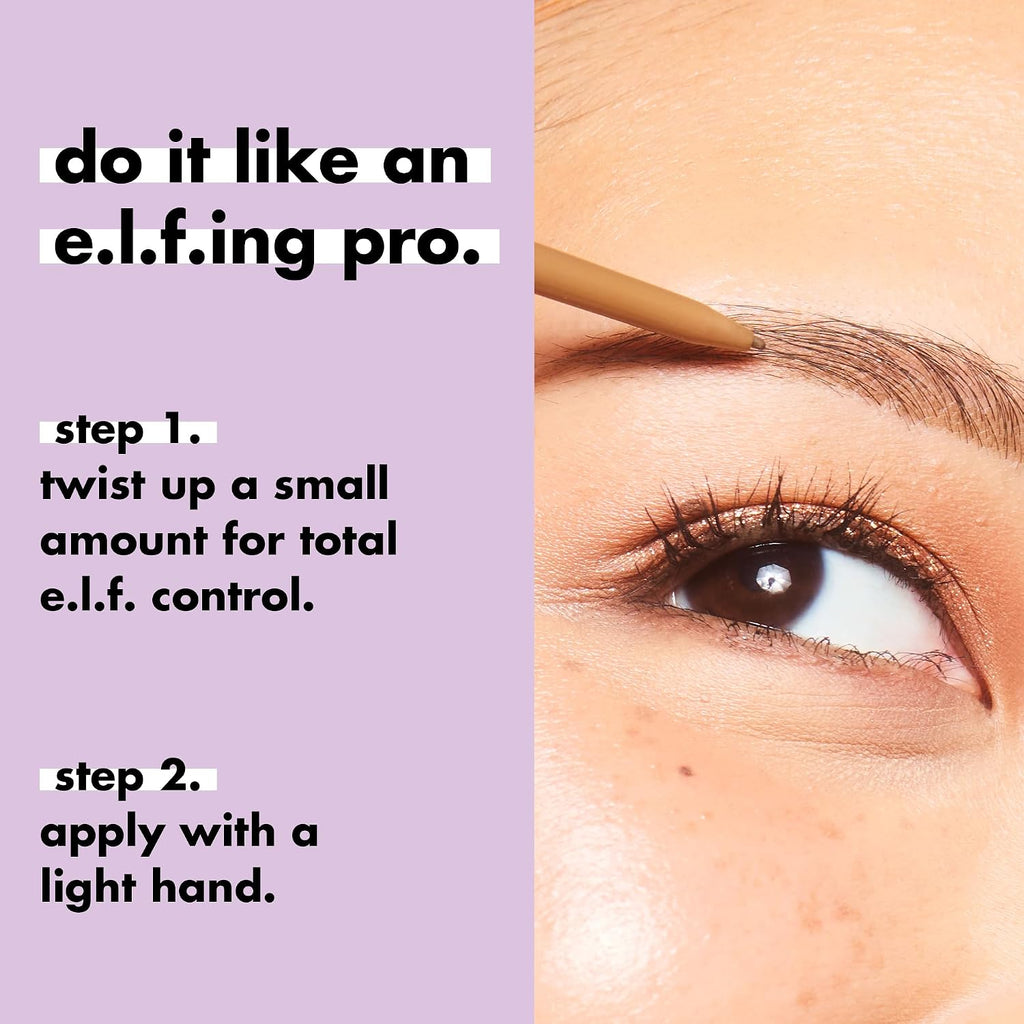 e.l.f. Micro-Fine Brow Pencil. Espresso | Waterproof Brow Color & Spoolie For Shaping Brows & Creating A Feathered Natural-Looking Finish. Vegan & Cruelty-Free