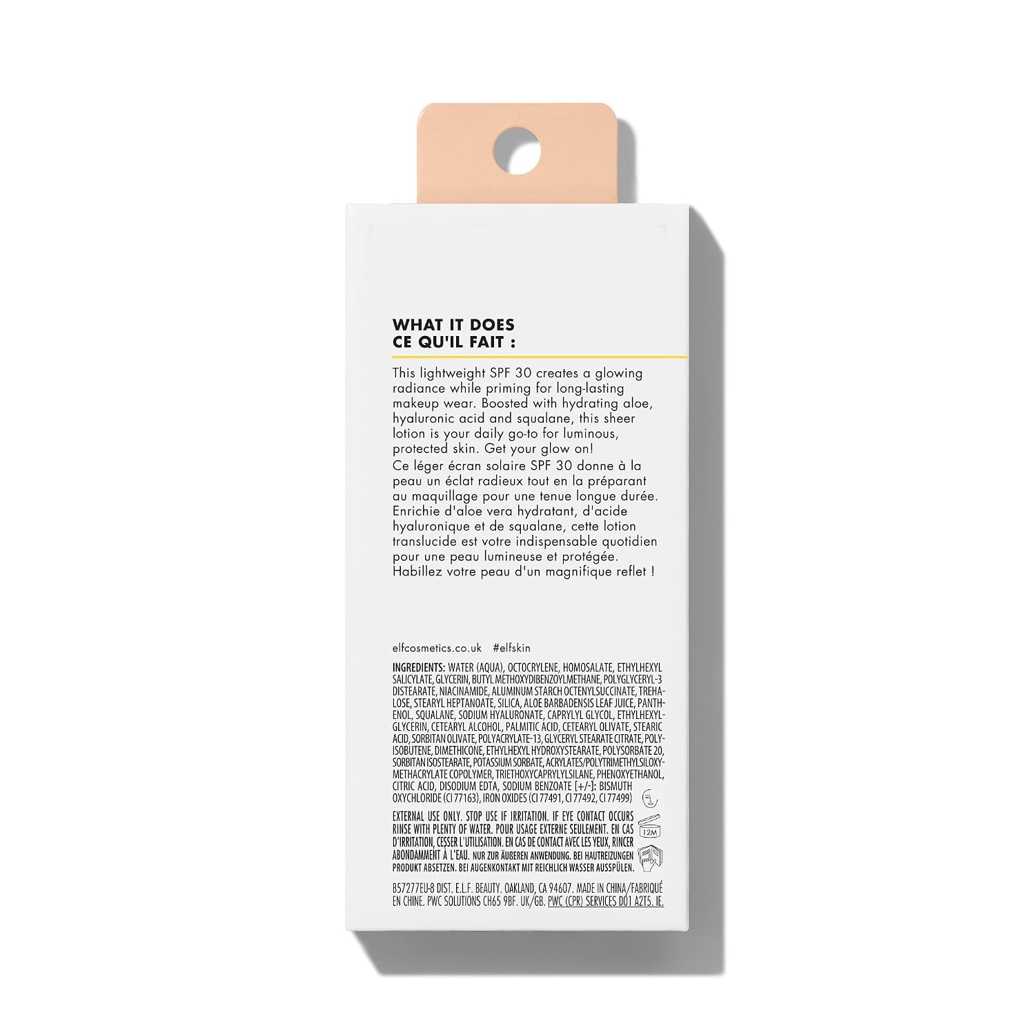 e.l.f. SKIN Suntouchable Whoa Glow SPF 30. Sunbeam | Face Sunscreen & Makeup Primer with Hyaluronic Acid. Vegan & Cruelty-Free