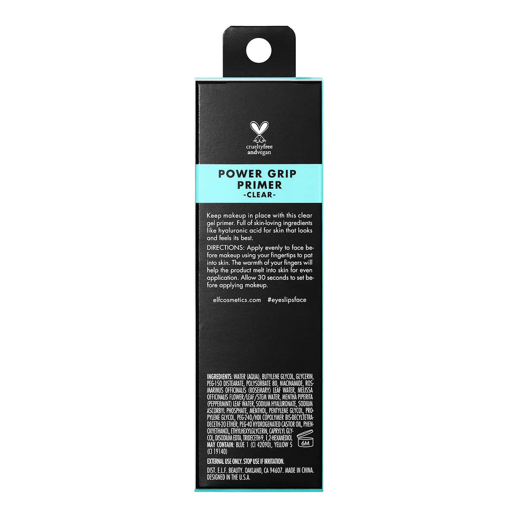 e.l.f. Power Grip Primer. Gripping & Hydrating Gel Primer. 0.811 Fl Oz | Grips Makeup for Long-Lasting Wear & Face Prep. Smooth Base Finish. Lightweight & Moisturizing Formula. Vegan & Cruelty-Free