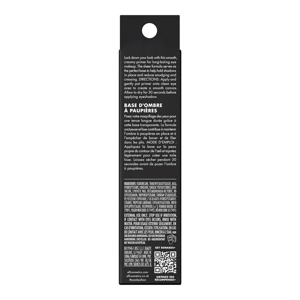 e.l.f. Lock It Down Eyeshadow Primer | Smooth Creamy Eye Makeup Primer For Long-Lasting Eyeshadow. Intensifies Color. Helps Prevent Creasing. Vegan & Cruelty-Free