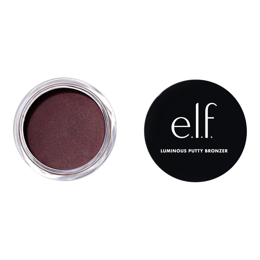 e.l.f. Luminous Putty Bronzer. Lightweight Putty-to-Powder Bronzer For A Radiant. Glowing Finish. Highly Pigmented. Vegan & Cruelty-Free. Frequent Flyer