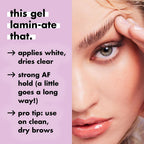 e.l.f. Brow Laminating Gel | Strong-Hold. Clear-Drying & Water-Resistant Brow Gel Creates Laminated Brows. Comb & Sculpt Brows. Vegan & Cruelty-free