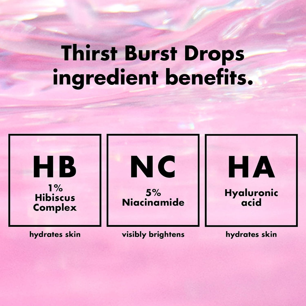 e.l.f. SKIN Holy Hydration! Thirst Burst Drops. Face Serum. 1 oz | 5% Niacinamide & Hyaluronic Acid for Radiant. Plump-Looking Skin. Non-Greasy Feel Serum & Primer. Vegan & Cruelty-Free