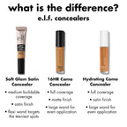 e.l.f. Soft Glam Satin Concealer. Medium Coverage. 65 Rich Neutral | Hydrating Hyaluronic Acid & 1% Hibiscus Complex. Crease-Resistant. Lightweight Formula. Vegan & Cruelty-Free