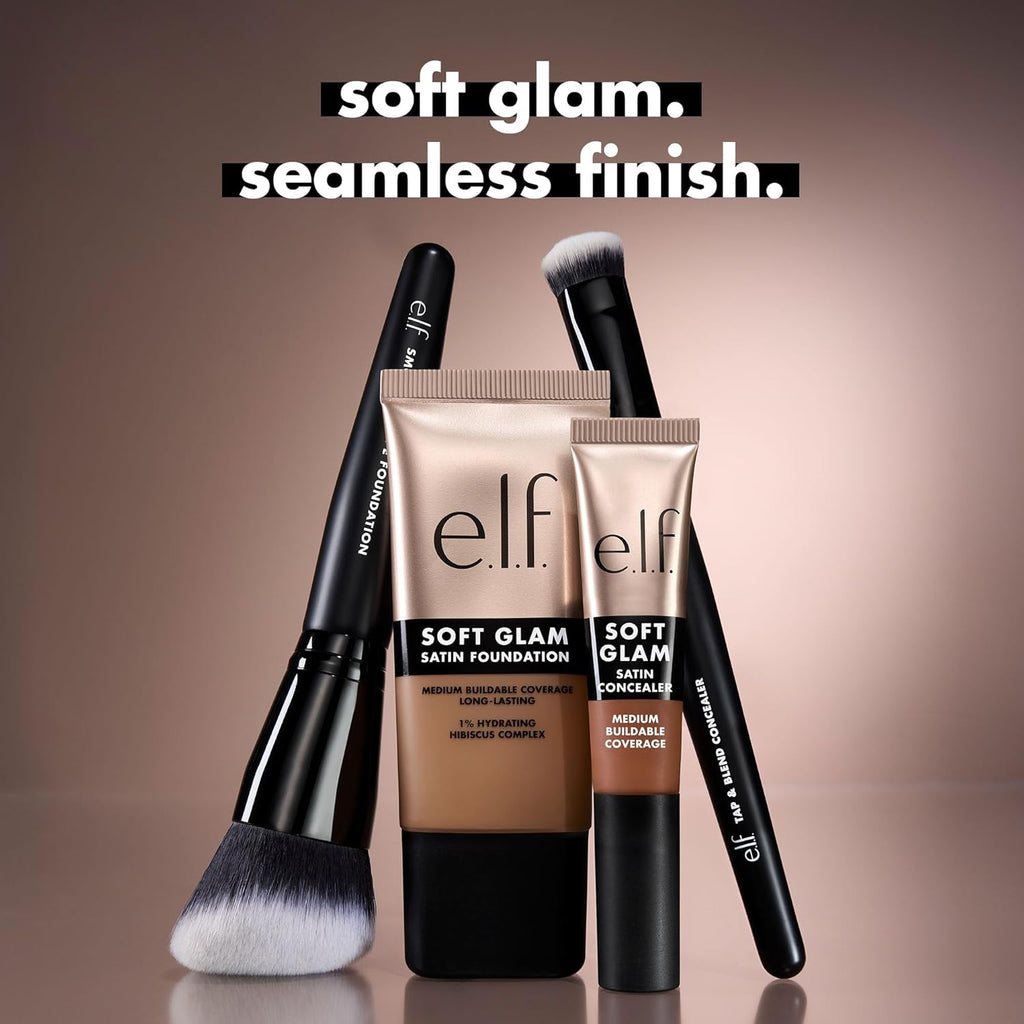 e.l.f. Smooth Swipe Foundation Brush | Face Makeup Brush For A Natural-Looking Finish. For Liquid & Cream Formulas. Vegan & Cruelty-Free