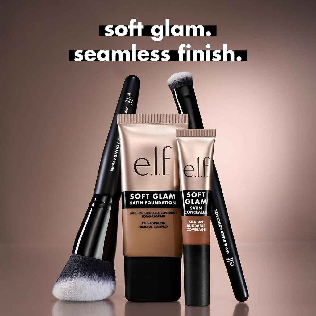 e.l.f. Smooth Swipe Foundation Brush | Face Makeup Brush For A Natural-Looking Finish. For Liquid & Cream Formulas. Vegan & Cruelty-Free