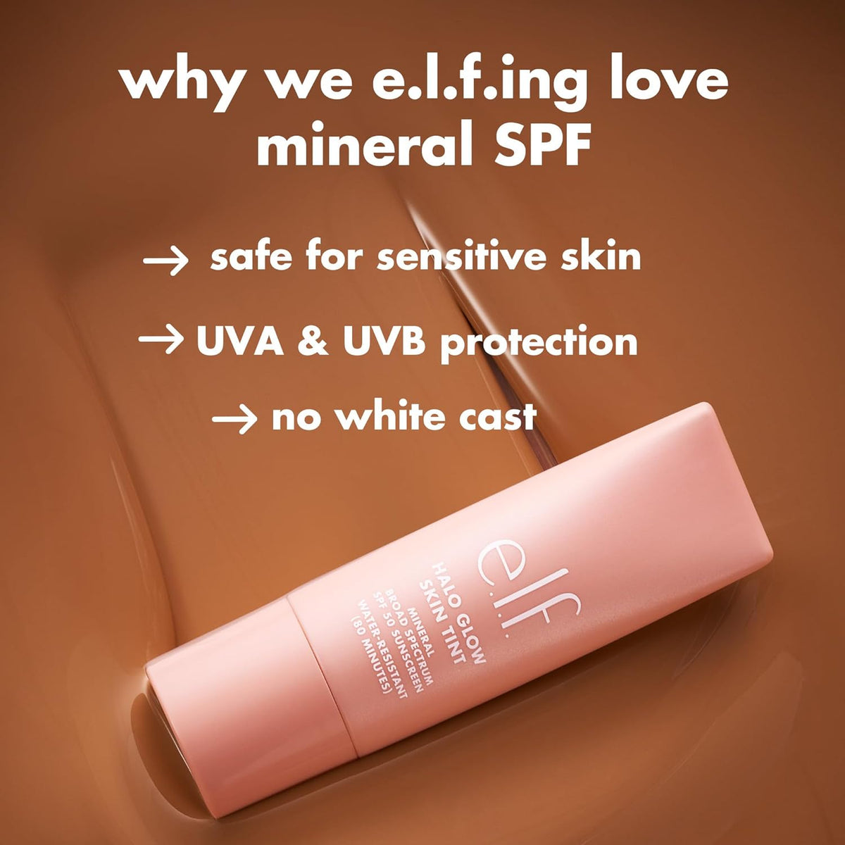 e.l.f. Halo Glow Skin Tint SPF 50. 1 Fair Neutral | Tinted Moisturizer For Light. Buildable Coverage. Creates A Natural Glow. Vegan & Cruelty-Free