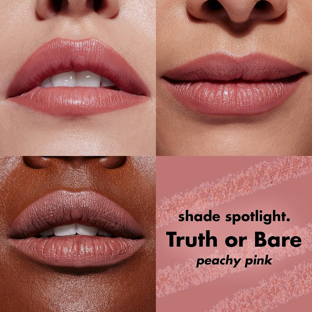 e.l.f. Cream Glide Lip Liner. Creamy High-Pigment. Truth or Bare | Semi-Matte Finish. Creamy Application. Smooth Glide Lip Pencil. Defines & Shapes. Vegan & Cruelty-Free