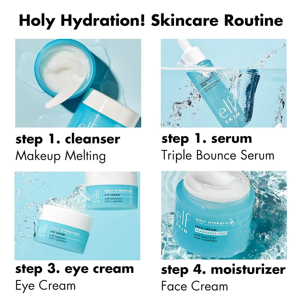 e.l.f. SKIN Holy Hydration! Triple Bounce Serum. Plump-Looking Skin | Hydrating Face Serum Suitable for Oily. Combo. Normal & Dry Skin. Vegan & Cruelty-Free