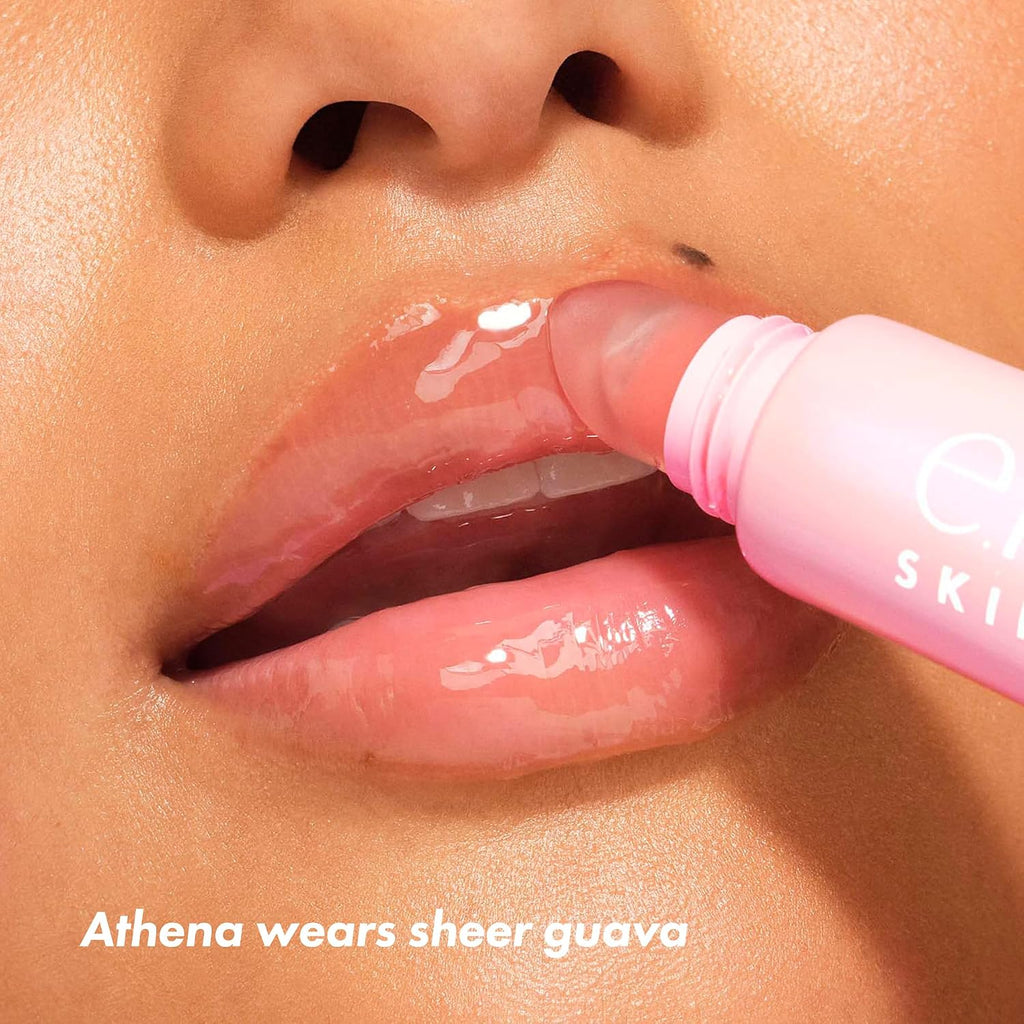 e.l.f. SKIN Thirst Burst Lip Treatment. Sheer Guava | Hydrating Lip Balm Moisturizer for Plumping & Relieving Dry Lips. Vegan & Cruelty-Free. Guava